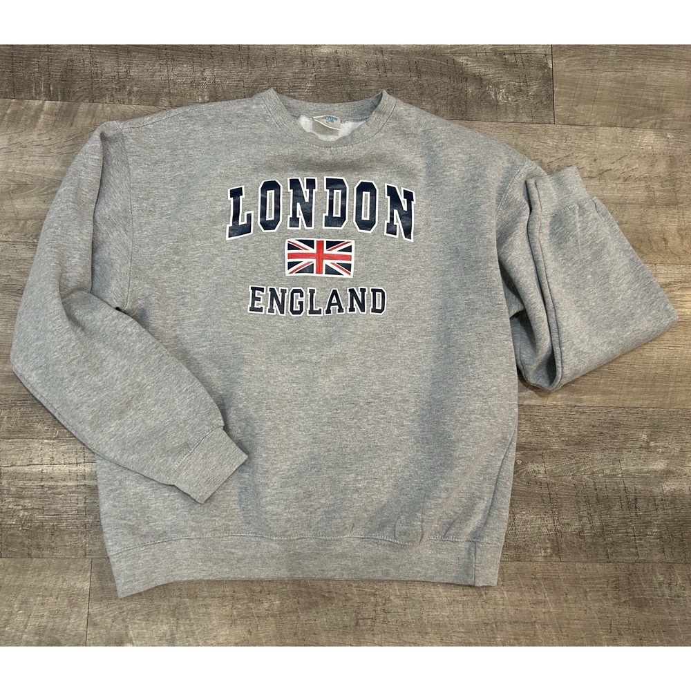 Vintage Cotton Deluxe Sweats XL London England Stone Sweatshirts‎ USA Unisex